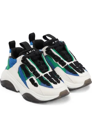AMIRI Bone suede-trimmed sneakers