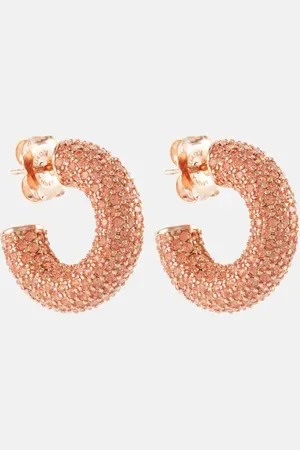 Amina Muaddi Cameron embellished hoop earrings