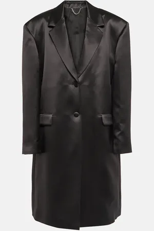 MAGDA BUTRYM Silk satin blazer coat