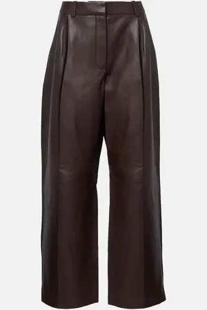 ZIMMERMANN Illustration leather wide-leg pants