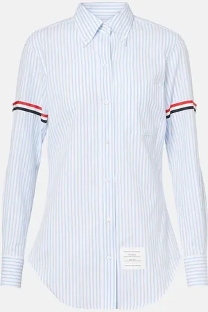 Thom Browne Stripe Oxford Armbands cotton shirt