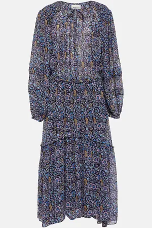 Marant Etoile Naema paisley georgette maxi dress