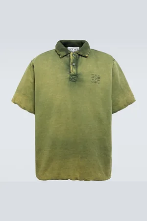 Loewe Padded cotton jersey polo shirt