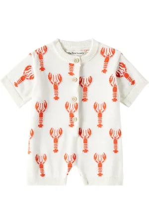 The New Society Baby Oia printed cotton playsuit