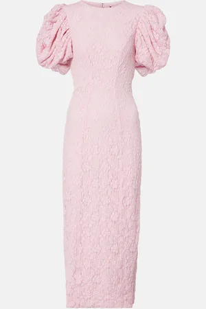 ROTATE Lace midi dress