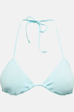 Marysia Embroidered halterneck bikini top