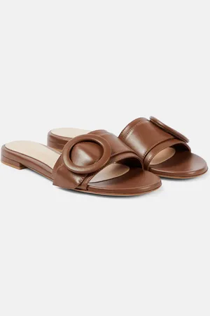 Gianvito Rossi Embellished leather mules