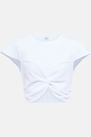 Isabel Marant Zineae cotton jersey crop top