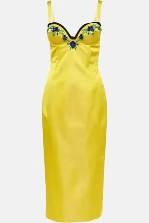Miss Sohee Iris embellished velvet midi dress