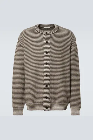 The Row Doyle striped alpaca cardigan