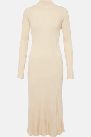 Proenza Schouler Carmen ribbed-knit high-neck midi dress