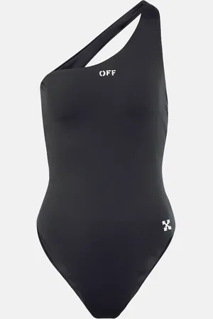 OFF-WHITE Logo one-shoulder swimsuit