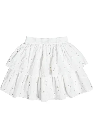 Molo Brigitte broderie anglaise cotton skirt