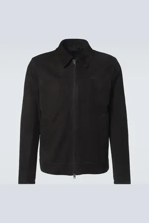 BRIONI Suede blouson jacket