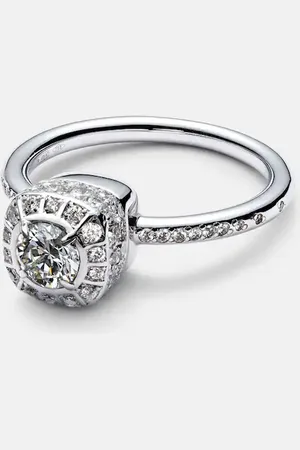 Pomellato Nudo Petit 18kt white gold ring with diamonds