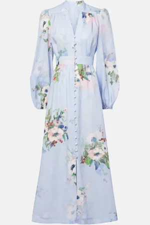 ZIMMERMANN Everley linen midi dress