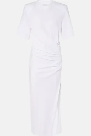 Isabel Marant Lexia gathered cotton midi dress