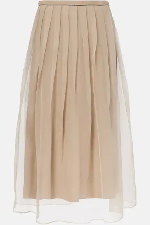 Brunello Cucinelli Silk midi skirt