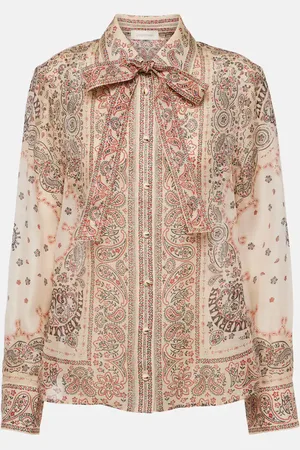ZIMMERMANN Matchmaker printed linen and silk blouse