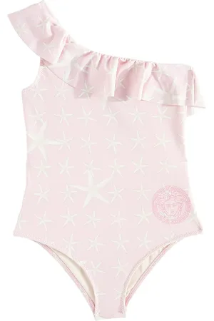 VERSACE Stella Marina ruffled one-shoulder swimsuit