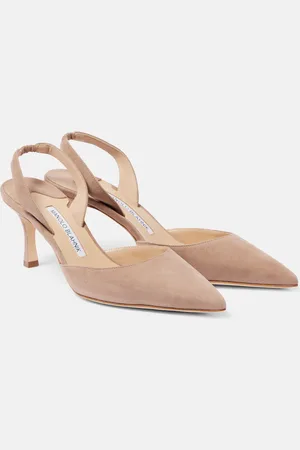 Manolo Blahnik Carolyne 70 suede slingback pumps