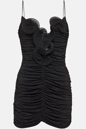 MAGDA BUTRYM Floral-appliquÃ© ruched minidress