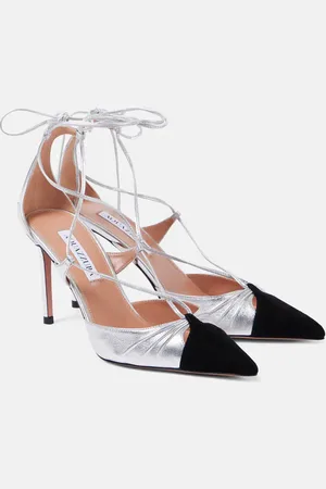 Aquazzura Gabi 85 leather slingback pumps
