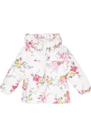 MONNALISA Hooded floral puffer jacket