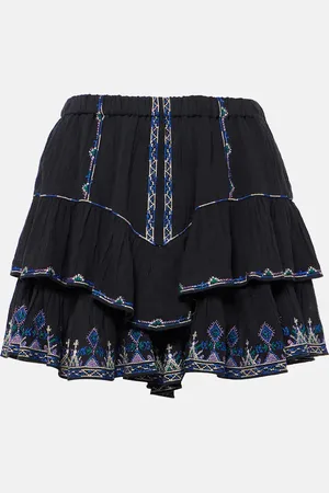Marant Etoile Jocadia embroidered cotton shorts