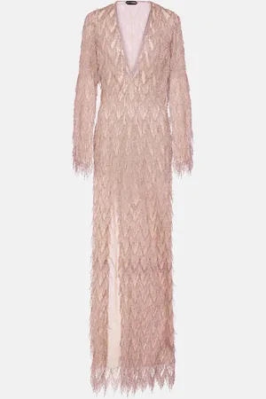 Tom Ford Fringed lamÃ© gown