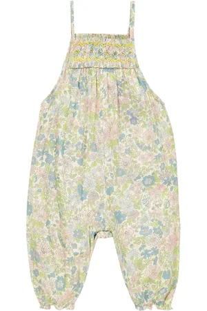 BONPOINT Baby Lilisy floral cotton overalls