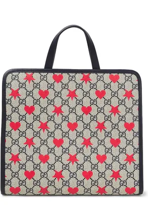 Gucci GG Canvas printed leather-trimmed tote bag