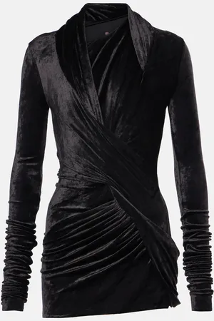 Rick Owens Magnetic draped velvet top