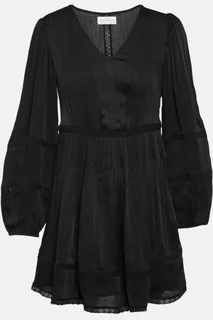 Velvet Bethel lace-trimmed minidress