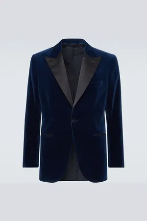 BRIONI Satin-trimmed cotton velvet tuxedo jacket
