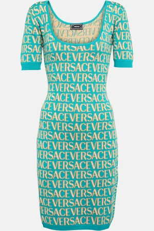 VERSACE Allover intarsia minidress