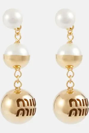 Miu Miu Faux pearl drop earrings