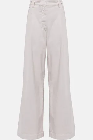 Brunello Cucinelli Pleated wide-leg cotton poplin pants