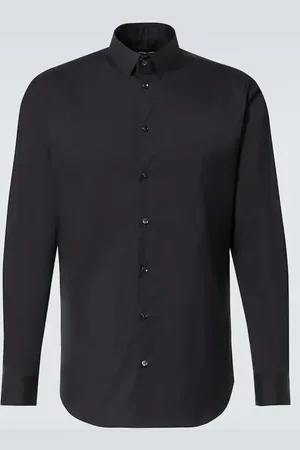 Giorgio Armani Cotton-blend poplin shirt