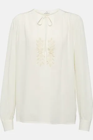 Etro Embroidered silk blouse