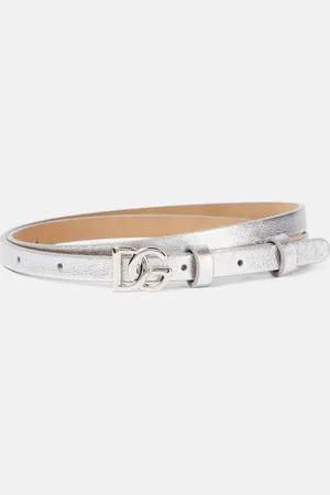 Dolce & Gabbana DG 10mm metallic leather belt