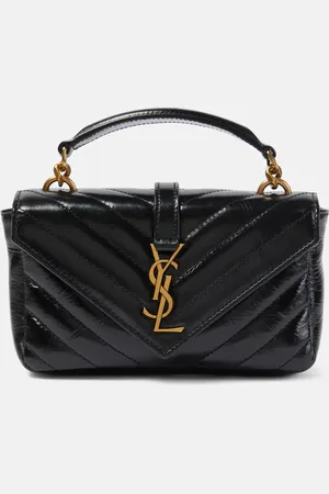Saint Laurent College Mini metalassÃ© leather shoulder bag