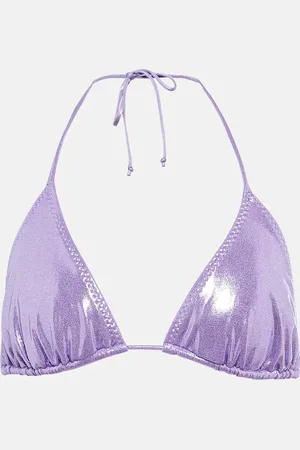 Norma Kamali String metallic bikini top