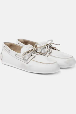 Miu Miu Bleached leather loafers