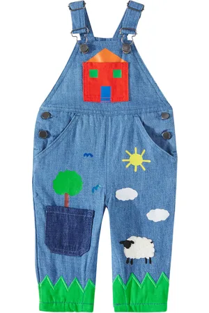 Stella McCartney Baby printed denim overalls