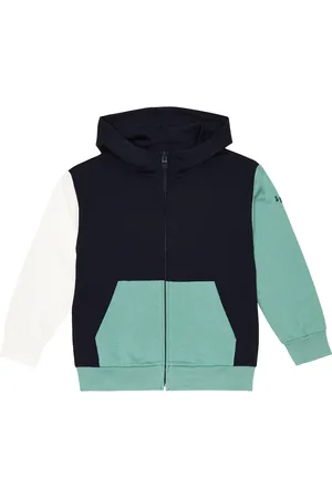 Il gufo Colorblocked cotton zip-up hoodie