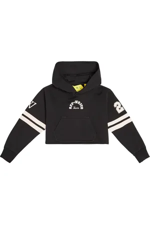 OFF-WHITE Team 23 cropped cotton jersey hoodie