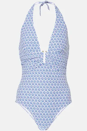 Heidi Klein Cape Cod printed halterneck swimsuit