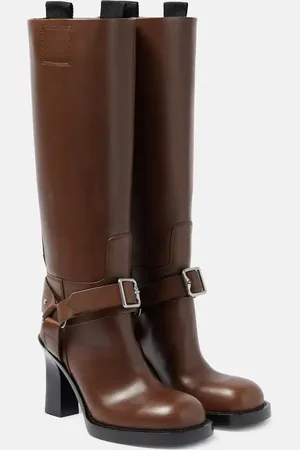 Burberry 100 leather knee-high boots