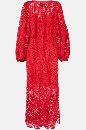 Farm Rio Nature guipure lace maxi dress